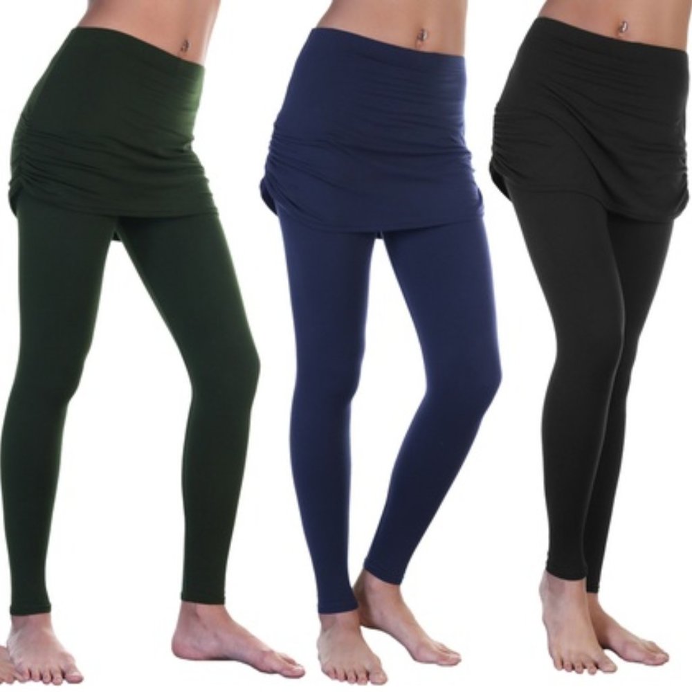 Women's Mini Skirt Leggings Olive 1XL/2XL
